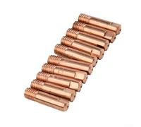 10 Piece MB-15AK MIG/MAG Torch Gas Nozzle Set with M6 Thread Connection and 0.8mm 1.0mm 1.2mm Aperture Options Copper Made (1.0mm)