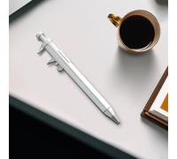 10-Piece Multifunction Vernier Caliper Pen with 0.5mm Gel Ink Roller Ball Refill, 2-in-1 Measuring Tool and Writing Instrument for Stude