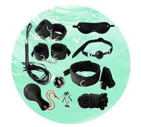 10-Piece Nylon Yoga Endurance Kit, Stylish Stretch Band, Complete Small Tools, Stamina Building, Mutual Training Home Fitness Combo (Black)+Y15