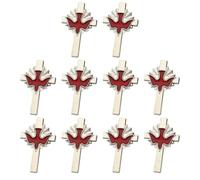 10 Piece/pack Peace Symbol Brooch Badge Pin with Crucifix Detail Shape for Memorial Business Meetings Everyday Wear Secure Clasp Bird Lapel Pin