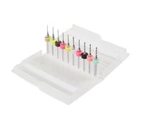 10-Piece PCB Drill Bit Set, 0.6-1.5 mm Carbide Hard Alloy Micro Drill Bits for CNC Circuit Board Milling, for Precision Double-Edge Spiral Groove Design, Fast Chip Removal, Low-Vibration Mac