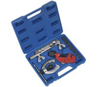 10 Piece Pipe Flaring & Cutting Kit - Screw-Type Tube Cutter - Copper Brass Pipe