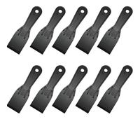 10 Piece Plastic Putty Knife Set 2 Inch Black Flexible Spackling Knives for Wall Repair Plaster Application and Finishing Tools Durable Plastic Putty Knife Set for Home Improvement