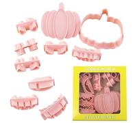 10-Piece Premium Halloween Pumpkin Cookie Cutter Set ，Halloween Cookie Cutters， Hollow Design ， Cartoonish Shapes ，Perfect for DIY Baking Adventures & Festive Cake Decorating at Home
