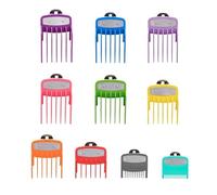 10-Piece Professional Hair Clipper Guards & Cutting Guide Combs For Barber Shops - Precision Styling Tools For Electric Clippers