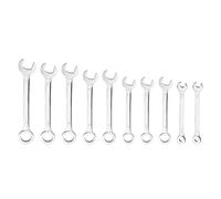 10-Piece Professional Small Spanner Set, 4-11mm Metric Stubby Combination Wrench Kit with Dual Box & Open End, Durable Carbon Steel w/Pouch for Tight Space Bike, Car & Appliance Repair