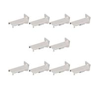 10 Piece Quick Install Curtain Rails Brackets Metal Wall Fixings Compatibles with Standard Window Drapery Track Holder Metal Curtain Brackets