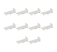 10 Piece Quick Install Curtain Rails Brackets Metal Wall Fixings Compatibles with Standard Window Drapery Track Holder Metal Curtain Brackets