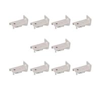 10 Piece Quick Install Curtain Rails Brackets Metal Wall Fixings Compatibles with Standard Window Drapery Track Holder Metal Curtain Brackets