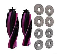 10 Piece Roller Brush Mop Pad Replacement Kit for Airbot L50 Master