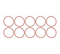 10 Piece Rubber Seal Kit for High Heat Use, Valve Plate and Cylinder Cover Gaskets, Exact Match Size 74mm 68mm, Durable Red Automotive Parts