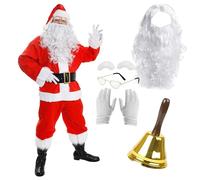 10 Piece Santa Costume Set - with Bell I Love Fancy Dress Multi Medium