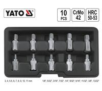 10-Piece Screw Extractor Set Left-Handed Multi-Tooth Screw Extractor Torx Set