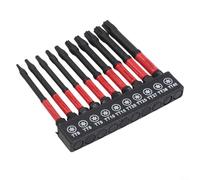 10 Piece Security Drill Bit Set, Long Reach Steel Screwdriver Bits For Deep For Access, Compatible With Standard Chucks For Auto And Electronic Repair, Silver(100mm)