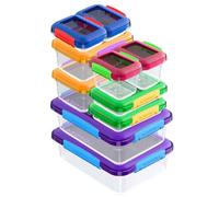 10 Piece Set Food Storage Containers with Lids BPA Free Plastic Container Kitchen Pantry Organization for Meal Prep Lunch Salad Leftover Fruit Snack Stackable Microwave Dishwasher Safe 5/12/29/68 OZ