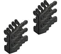 10-piece Set of Solid Brass Skirting Board Corner Protectors(Schwarz)