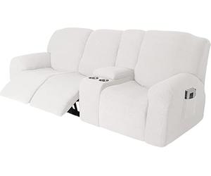 10-Piece Sofa Cover Set with Drink Holders & Zippered Lid for 3-Seater Recliner Machine Washable Durable & Stylish Protection for Your Furniture