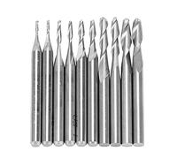 10-Piece Spiral Milling Cutter Set, 5 Blade Sizes for Engraving