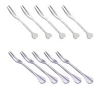 10-Piece Stainless Steel Mini Appetizer Forks - Perfect for Gatherings and More