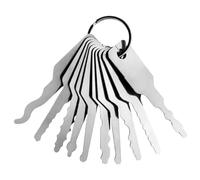 10 Piece Stainless Steel Skeleton Key Set Universal Replacement Lock Pick Tools for Emergency and 10PCS (Silver, 10x2cm)