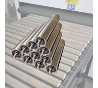10-Piece Steel Roller Set Ø25-50mm, Non-Motorized Bearings for Conveyor Belts, Ideal for Warehouses & Factories (Dia 38mm, Length 1000mm)