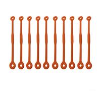 10 Piece Tennis Racket Dampener Set Using Silicone Material to Cut Down on Vibration Transmission to the Hand (Orange)