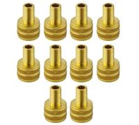 10 Piece Tyre Valve Adapter Kit Brass Construction for Professional Air Compressor Truck Lorry Van Inflator Tool