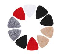 10 Piece Ukulele Picks - Universal Felt Wool British Four String Guitar Picks | Soft Nylon String Plectrums | Professional Finger Style Choices Ukes Tenor Soprano From