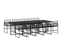 (10 piece) vidaXL Garden Dining Set Outdoor Table and Chair Poly Rattan