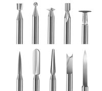 10 Piece Wood Carving Tool Set Compatible with Dremel Rotary Tools Accessories, 3 mm Shank Various Carving Bits, Engraving Drill Wood for Wood Carving, Engraving, Drilling, Micro and Sculpture