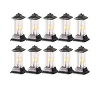 10 Pieces 1:100 Outdoor Lawn Pathway Light Model Railway Train Lamp Miniature Outdoor Lighting, White light