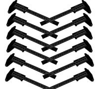 10 Pieces 150 mm Mini Plastic Caliper Vernier Caliper Double Scale Sliding Gauge Measuring Tool for Student Office, 0-6 Inch, Black