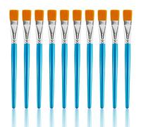 10 Pieces 3/4 Inch Flat Paint Brushes Acrylic Paint Brush
