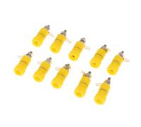 10 pieces 4 mm Banana Plug Socket Jack Banana Binding Post Connector Terminal yellow