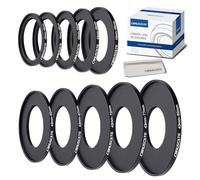 10 pieces 43 mm filter ring adapter set, filter metal step rings for all brands, UV ND CPL 43-46, 43-49, 43-52 mm, 43-55 mm, 43-58 mm, 43-62 mm, 43-67 mm, 43-72 mm, 43-72 mm, 43-82 mm + lens cleaning