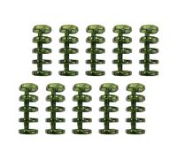 10 Pieces 5 Rings Loose Leaf Binder Rings Binding Spines for Office Notebook Diary Dark Green, Diameter 15mm