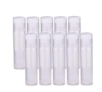 10 Pieces 5G Empty Lipstick Tubes - Refillable Balm Bottles Vials - Food Grade Plastic - Portable and - for Homemade Cosmetics - Mini Size for On-the-Go - - Clear