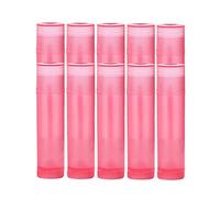10 Pieces 5G Empty Lipstick Tubes - Refillable Balm Bottles Vials - Food Grade Plastic - Portable and - for Homemade Cosmetics - Mini Size for On-the-Go - - Rose Red