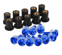 10 Pieces 5MM Motorcycle Windshield Bolt Windscreen Screw Kit For Y&amaha For YZFR1 1999 2000 2001 2002 2003 Motobike Mounting Screw(Blu)