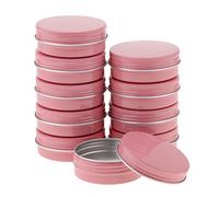 10 Pieces 60ml Round Aluminum Cosmetics Cream Empty Lip Balm Containers Jars Tin Pink