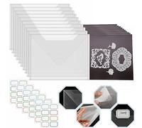 10 Pieces A4 Size Clear Plastic Pockets and Rubber Soft Magnet Sheets Magnetic Storage Sheet Set for Cutting Dies Storage 0.5mm Thick,Cutting Dies Stencil Crafting Die Cuts Stamps Storage and Organize