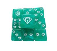 10 Pieces Acrylic 6 Sided Square Disc Jewel Pattern Table Game Role Play Easy to Use Acrylic Gift