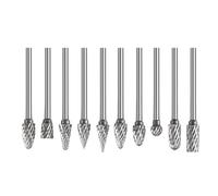 10 Pieces Alloy Steel Rotary Burrs with Double Cut Design Grinding Head Bits for Efficient Cutting and Smooth Operations Metal Engraving Burr