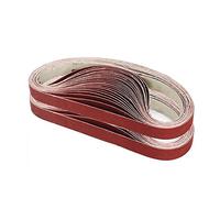 10 Pieces Alumina Sanding Belt Sander Bands 25 * 762mm Metal Grinding(60#)