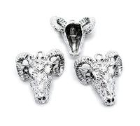 10 Pieces Antique Silver Tone Jewellery Charms Craft Art Making Crafting Beading Supplies W5ON1G Sheep Goat Head