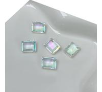 10 Pieces Art Rhinestones Rectangular Crystal Art Decorations For Acrylic Nails