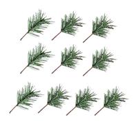 10 Pieces Artificial Green Pine Needles Branches, Small Pine Twigs Stems Picks, Christmas Artificial Faux Cedar Branches, Simulation Cutting Plant Christmas Pine Branch Decoration