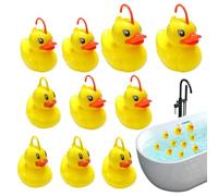 10 Pieces Bathtub Pool Duck Fishing Toy Interactive Duck Water Toy Paddling Pool Squeezing Toys With Hook Floating Sensor Bath Toys For Girls Boys For 1 2 3 4 5 Years Old