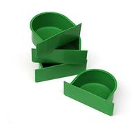 10 Pieces Bird Feeding Cup Half Round Bird Cage Cup Birds Feeder Bird Cage Feeder Bird Feeding Dish Cup Parrot Food Bowl Parrot Feeding Bowl Bird Cage Food Cup, Green