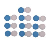 10 Pieces Blue Contact Lens Case Set - Non-Transparent Compact Eye Care Box for Travel and Home Use (2.2x1.1x0.5 inch)